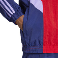 adidas Arsenal Originals Veste d'Entraînement 2024-2025 Rouge Bleu Foncé Mauve Clair