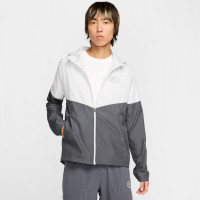 Survêtement Nike Sportswear Air entièrement zippé tissé gris foncé gris clair blanc