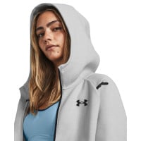 Combinaison de jogging Under Armour Unstoppable en polaire entièrement zippée à capuche pour femmes, gris et noir