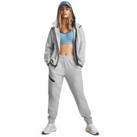 Combinaison de jogging Under Armour Unstoppable en polaire entièrement zippée à capuche pour femmes, gris et noir