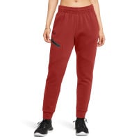 Combinaison de jogging Under Armour Unstoppable en polaire entièrement zippée à capuche pour femmes, rouge et noir