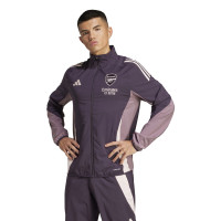 adidas Arsenal Présentation Veste d'Entraïnement 2024-2025 Mauve Foncé Beige Mauve