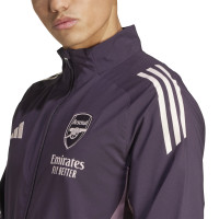 adidas Arsenal Présentation Veste d'Entraïnement 2024-2025 Mauve Foncé Beige Mauve