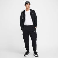 Pantalon cargo en polaire Nike Sportswear Club noir et blanc