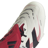 adidas Predator Elite FT Gazon Naturel Chaussures de Foot (FG) Blanc Noir Rouge