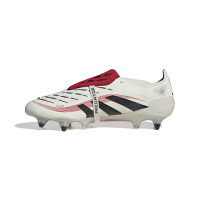 adidas Predator Elite FT Crampons Vissés Chaussures de Foot (SG) Blanc Noir Rouge