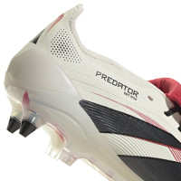 adidas Predator Elite FT Crampons Vissés Chaussures de Foot (SG) Blanc Noir Rouge