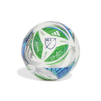 Mini ballon de football adidas MLS taille 1 blanc vert bleu