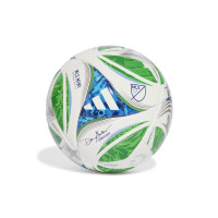 Mini ballon de football adidas MLS taille 1 blanc vert bleu