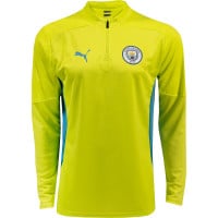 PUMA Manchester City Survêtement 1/4 Zip 2024-2025 Jaune Bleu Foncé Bleu Clair