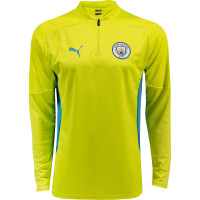 PUMA Manchester City Trainingstrui 1/4-Zip 2024-2025 Geel Lichtblauw