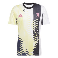 adidas Juventus Pre-Match Trainingsshirt 2024-2025 Geel Zwart Roze