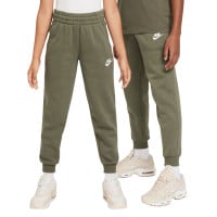 Pantalon de survêtement en polaire Nike Sportswear Club pour enfants vert olive blanc