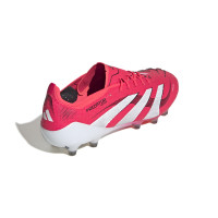 adidas Predator Elite Gazon Artificiel Chaussures de Foot (AG) Rouge Blanc Noir