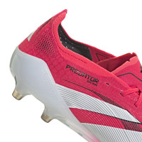 adidas Predator Elite Gazon Artificiel Chaussures de Foot (AG) Rouge Blanc Noir