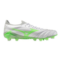 Mizuno Morelia Neo IV Beta Elite Gazon Naturel Chaussures de Foot (FG) Argenté Vert Vif