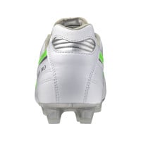 Mizuno Morelia II Pro Gras Voetbalschoenen (FG) Zilver Felgroen