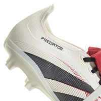 adidas Predator League FT Gazon Naturel Artificiel Chaussures de Foot (MG) Blanc Noir Rouge