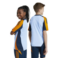 adidas Real Madrid Maillot d'Entraînement 2024-2025 Enfants Bleu Clair Orange Bleu Foncé