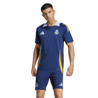 adidas Real Madrid Trainingsset 2024-2025 Donkerblauw Oranje Lichtblauw