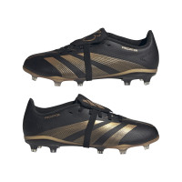 adidas Predator Bellingham League FT Gras Voetbalschoenen (FG) Kids Zwart Goud