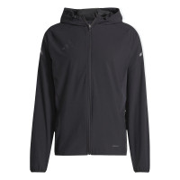 Survêtement à capuche Adidas Tiro 25 Vis Tech Pro entièrement zippé, noir, gris foncé