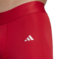 adidas Techfit Short Collant Rouge Blanc Noir