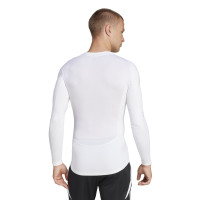 adidas Techfit Sous-Maillot à Manches Longues Blanc