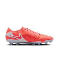 Nike Tiempo Legend 10 Elite Gazon Naturel Chaussures de Foot (FG) Rouge Vif Blanc