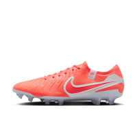 Nike Tiempo Legend 10 Elite Gazon Naturel Chaussures de Foot (FG) Rouge Vif Blanc