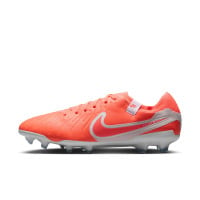 Nike Tiempo Legend 10 Pro Gras Voetbalschoenen (FG) Felrood Wit