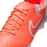 Nike Tiempo Legend 10 Pro Gras Voetbalschoenen (FG) Felrood Wit