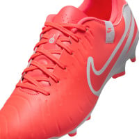 Nike Tiempo Legend 10 Academy Gazon Naturel Gazon Artificiel Chaussures de Foot (MG) Rouge Vif Blanc