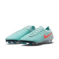 Nike Phantom GX II Elite Gazon Naturel Chaussures de Foot (FG) Vert Menthe Rouge Noir