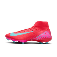 Nike Zoom Mercurial Superfly 10 Academy Gazon Naturel Artificiel Chaussures de Foot (MG) Rouge Turquoise Rose