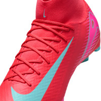 Nike Zoom Mercurial Superfly 10 Academy Gazon Naturel Artificiel Chaussures de Foot (MG) Rouge Turquoise Rose