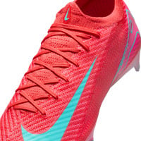 Nike Zoom Mercurial Vapor 16 Elite Gazon Naturel Chaussures de Foot (FG) Rouge Turquoise Rose