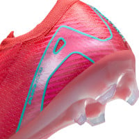 Nike Zoom Mercurial Vapor 16 Elite Gazon Naturel Chaussures de Foot (FG) Rouge Turquoise Rose