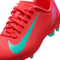 Nike Mercurial Vapor 16 Club Gras / Kunstgras Voetbalschoenen (MG) Kids Rood Turquoise Roze