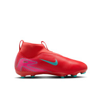 Nike Zoom Mercurial Superfly 10 Academy Gazon Naturel Artificiel Chaussures de Foot (MG) Enfants Rouge Turquoise Rose