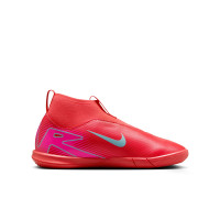 Nike Zoom Mercurial Superfly 10 Academy Chaussures de Foot en Salle (IN) Enfants Rouge Turquoise Rose