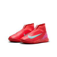 Nike Zoom Mercurial Superfly 10 Academy Chaussures de Foot en Salle (IN) Enfants Rouge Turquoise Rose