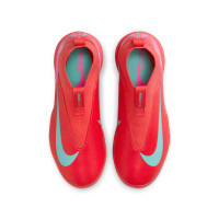 Nike Zoom Mercurial Superfly 10 Academy Chaussures de Foot en Salle (IN) Enfants Rouge Turquoise Rose