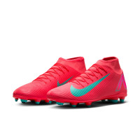 Nike Mercurial Superfly 10 Club Gazon Naturel Gazon Artificiel Chaussures de Foot (MG) Rouge Turquoise Rose