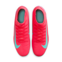 Nike Mercurial Superfly 10 Club Gazon Naturel Gazon Artificiel Chaussures de Foot (MG) Rouge Turquoise Rose