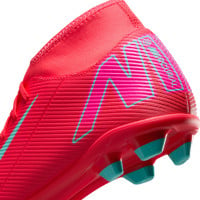 Nike Mercurial Superfly 10 Club Gazon Naturel Gazon Artificiel Chaussures de Foot (MG) Rouge Turquoise Rose