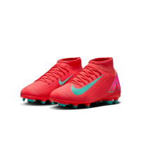 Nike Mercurial Superfly 10 Club Gazon Naturel Gazon Artificiel Chaussures de Foot (MG) Enfants Rouge Turquoise Rose