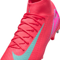 Nike Zoom Mercurial Superfly 10 Academy IJzeren-Nop Voetbalschoenen (SG) Anti-Clog Rood Turquoise Roze