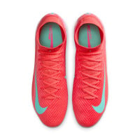 Nike Zoom Mercurial Superfly 10 Elite IJzeren-Nop Voetbalschoenen (SG) Rood Turquoise Roze