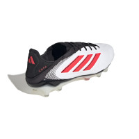 adidas Copa Pure III Elite Gazon Naturel Chaussures de Foot (FG) Blanc Noir Rouge